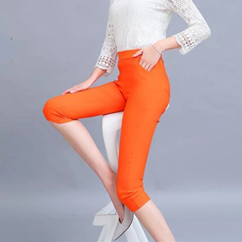 Женские брюки-карандаш эластичные большого размера | Женская одежда
