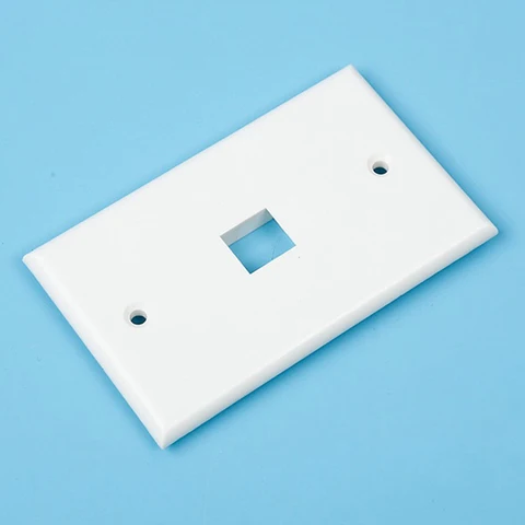 1 порт CAT6 RJ45 настенный разъем Keystone Jack женский к женскому разъему Lan в белом цвете для интернет патч-корда сша лицевая панель