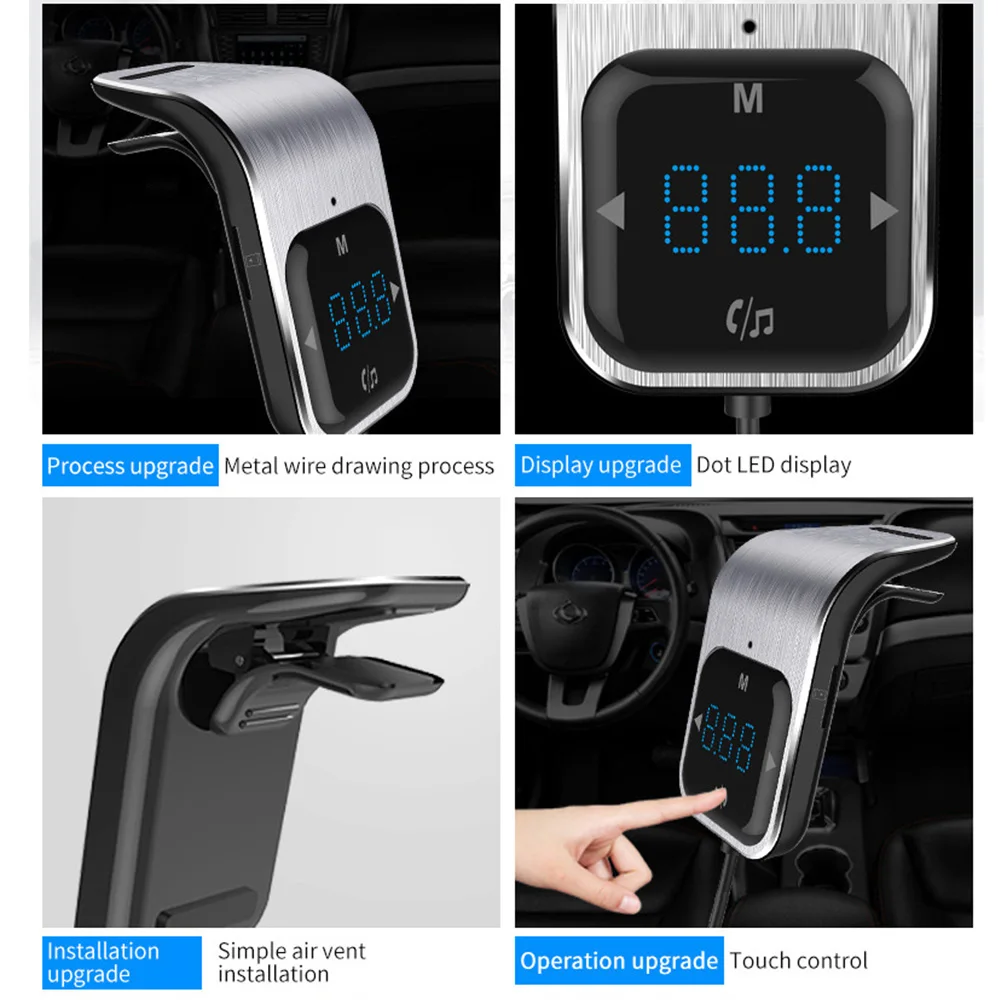 Автомобильный комплект громкой связи с сенсорным экраном Bluetooth FM модулятор