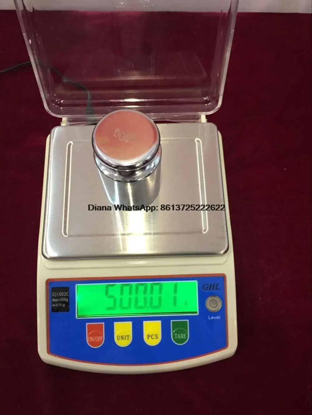 GHL Electronic balance 500g0.01 with calibration weight & dust guard, Lab balance, precision scale