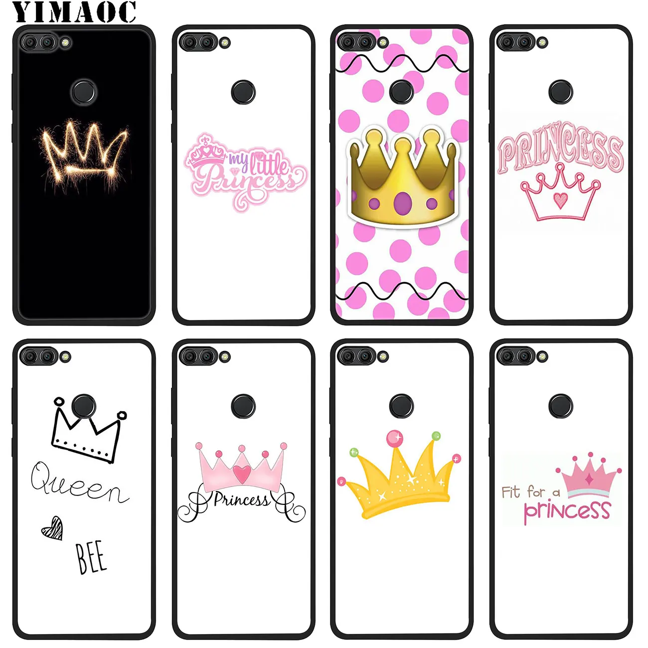 Мягкий силиконовый чехол YIMAOC PRINCESS Queen boss crown king для Huawei Honor 20 Pro 8C 8X 8 9 9X 10 Lite 7X 7A