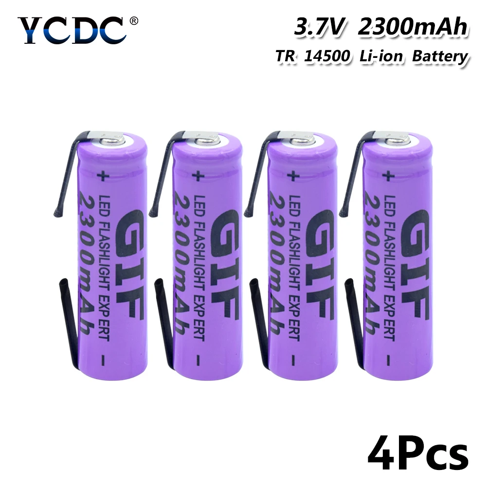 1/2/4 шт. высокое качество 3,7 V 14500 2300mAh литий-ионный аккумулятор для батареи, Длительное Действие, 14500 фонарь фонарик заменитель Батарея