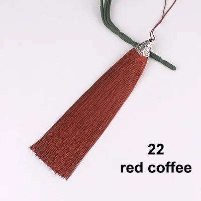 22 red coffee 2 шт./лот 18 см кисточка декоративная шелковая Сделай Сам кисточки шелковая кисточка швейная ткань аксессуары бахрома отделка для diy Подвеска кисточка Декор - Цвет: 22 red coffee