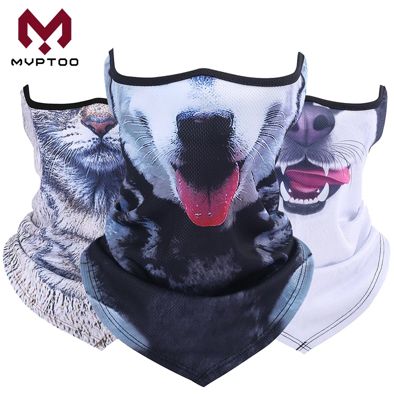 3D банданы для животных мотоциклетная маска лица кошка собака Хаски лыжная трубка