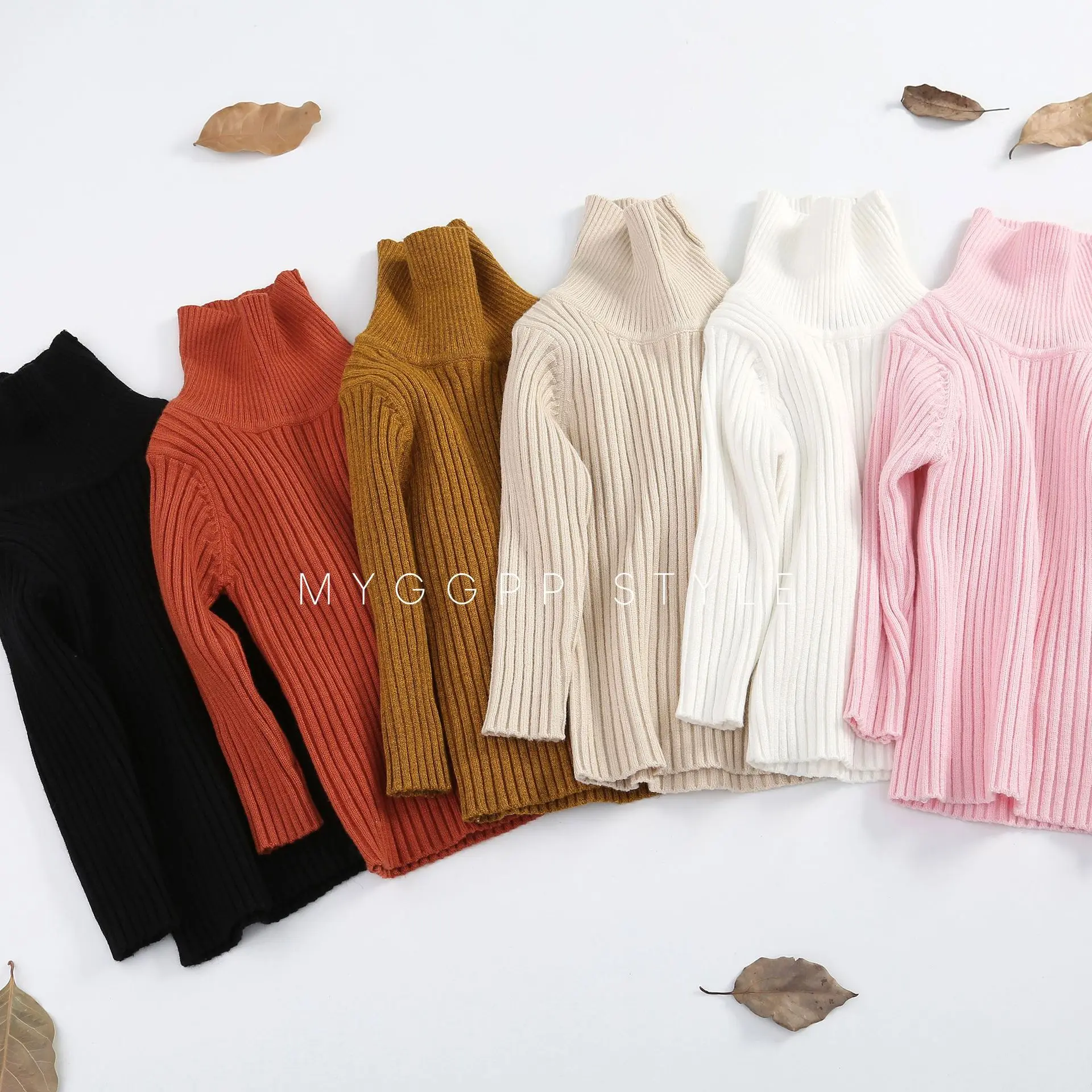 Baby Winter Sweaters Basic Knitted Pullovers Kids Girls 1-3 Years old Children 2019 Warm Turtleneck Knitting Tops | Детская одежда и