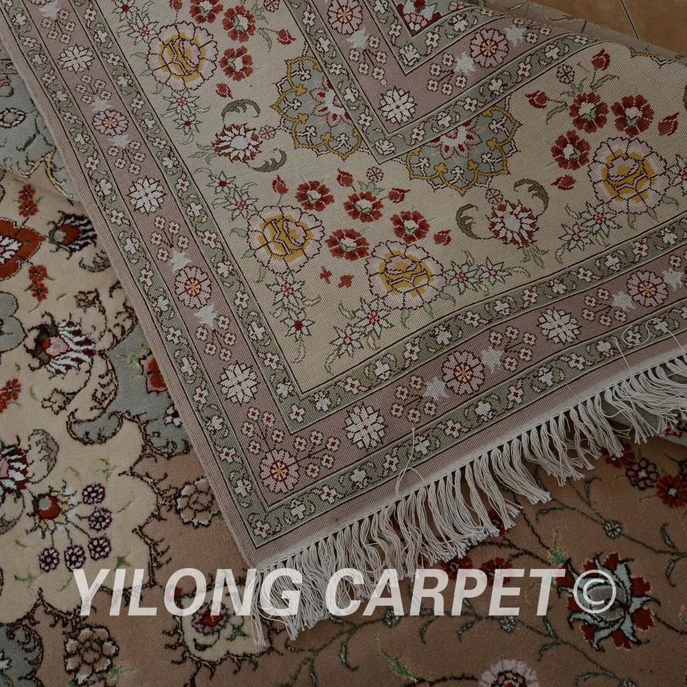 Yilong 10'x14' Turkish wool rug manufacturers handmade exquisite pink carpet suppliers (1494) | Дом и сад