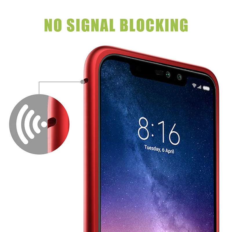 CHYI for xiaomi redmi note 5 Built-in Magnetic Case Tempered Glass Magnet Adsorption 6 pro back cover |