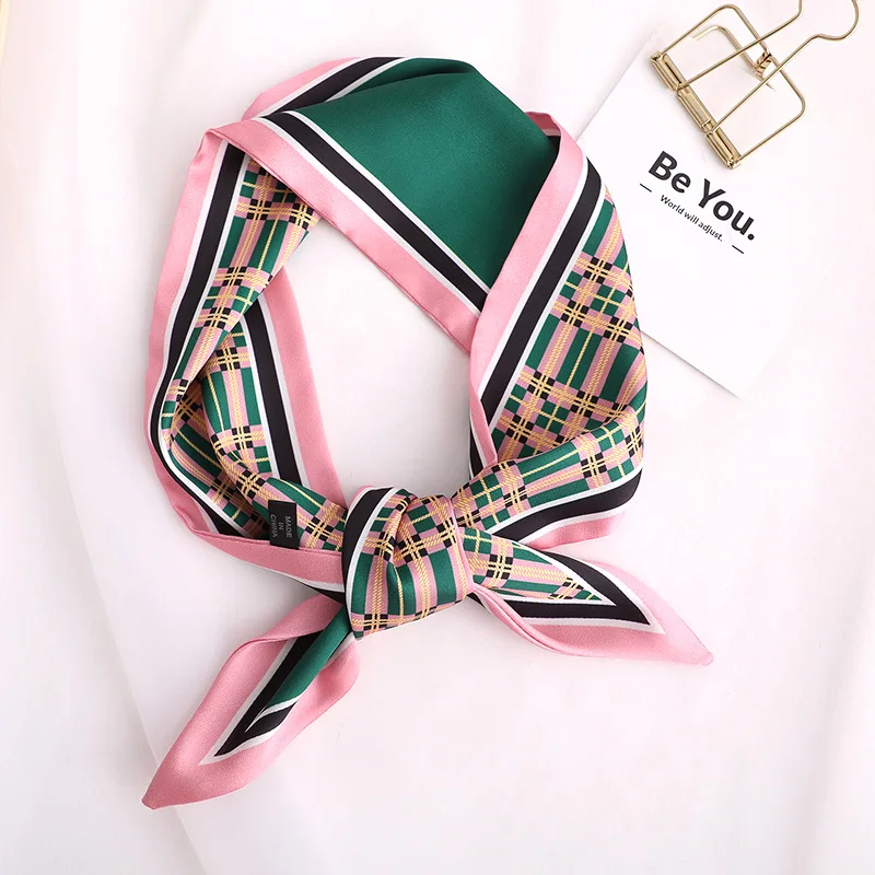 2019 новый летний клетчатый тонкий узкий шарф многофункциональные женские модные