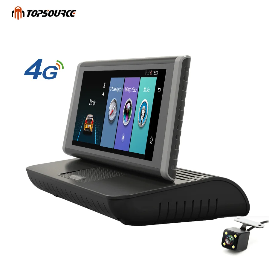 Видеорегистратор TOPSOURCE 4G 8 дюймов Android 5 1 Wi Fi HD 1080P|Видеорегистраторы| |