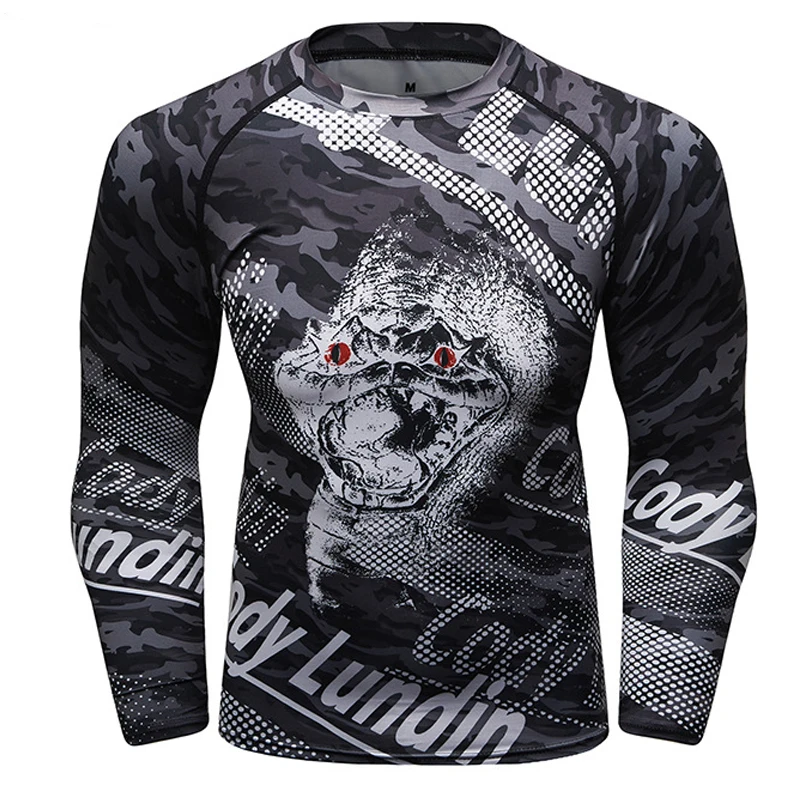 Mma Rashguard Муай Тай спортивная футболка с длинным рукавом быстросохнущая потливая