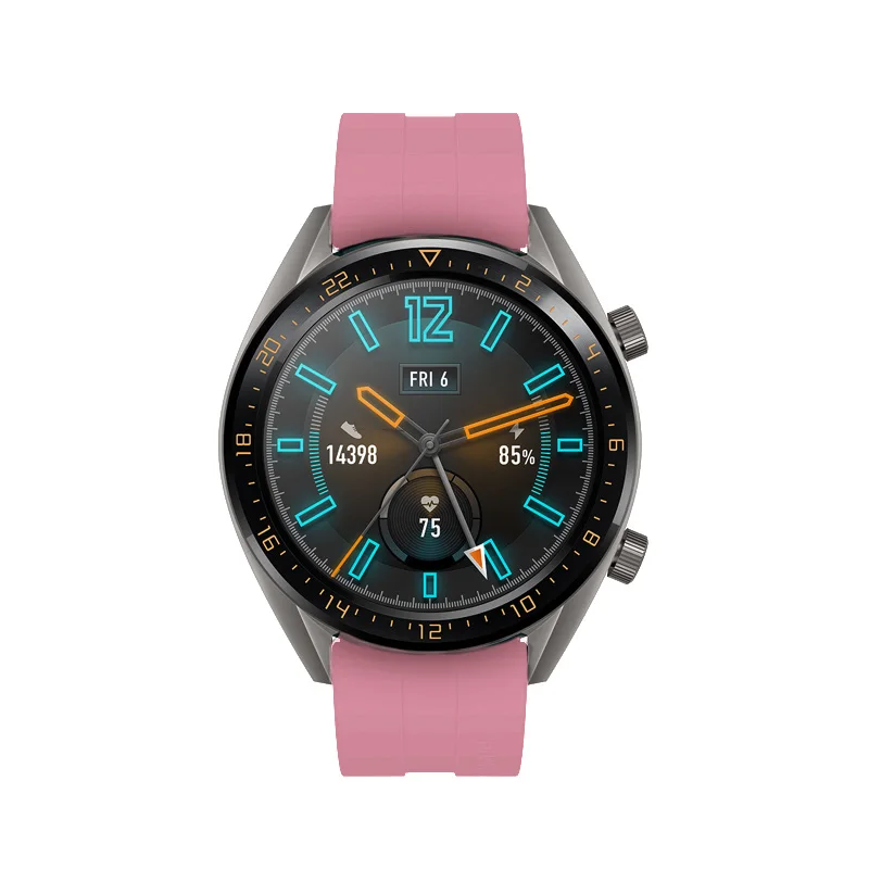 pink Мягкий силиконовый браслет для huawei Watch GT Active/Элегантный ремешок для huawei Honor Magic Smart Watch Band Correa - Цвет: pink