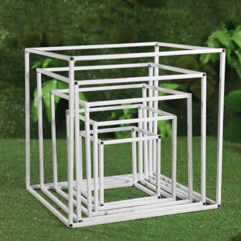 White Flower Vases 5 шт/лот цветок вазы стол металлическая ваза завод сушеная подвеска в форме цветка цветочный горшок дорога свинец для дома/свадьбы коридора украшения G092 - Цвет: White Flower Vases
