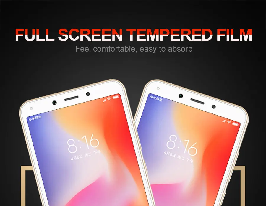Full Cover Tempered Glass on the For Xiaomi Redmi 6 Pro 6A S2 Redmi 5 Plus 5A 4X 4A Note 6 Pro Screen Protector Protective Film