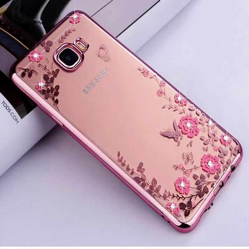 Для Samsung Galaxy A5 2017 A520 чехол из мягкого ТПУ силикона задняя крышка Флора Алмаз