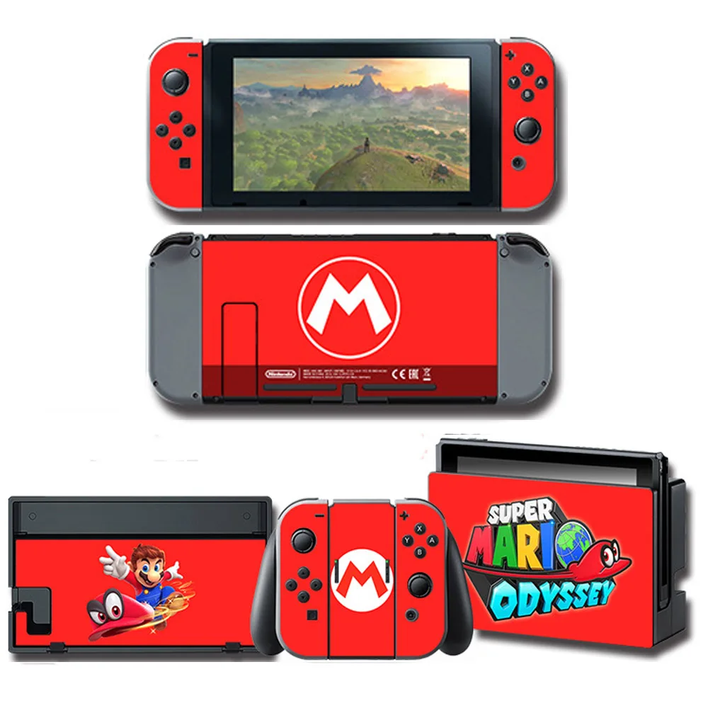 MALOGO Тема игры протектор кожи наклейка для nintendo Switch NS консоль+ контроллер+ подставка держатель Защитная пленка NS кожа - Цвет: MALOGO