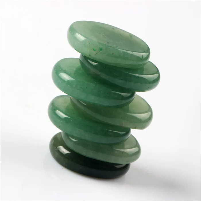 Green aventurine Ассорти 7 шт./лот ладони камень натуральный сливовый прозрачного хрусталя рейки зеленый авантюрин Исцеление кварц чакра чехол - Цвет: Green aventurine
