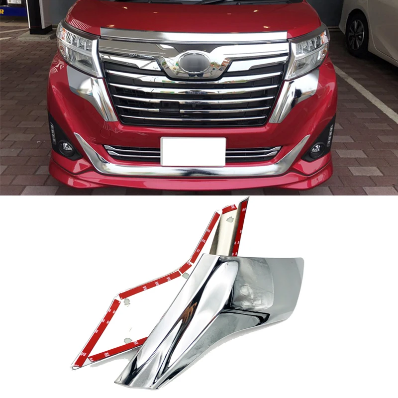 

ABS Chrome Front Head Light Lamp Eyebrow Trim Cover For Toyota Roomy 170 217 2018 Garnish Moulding