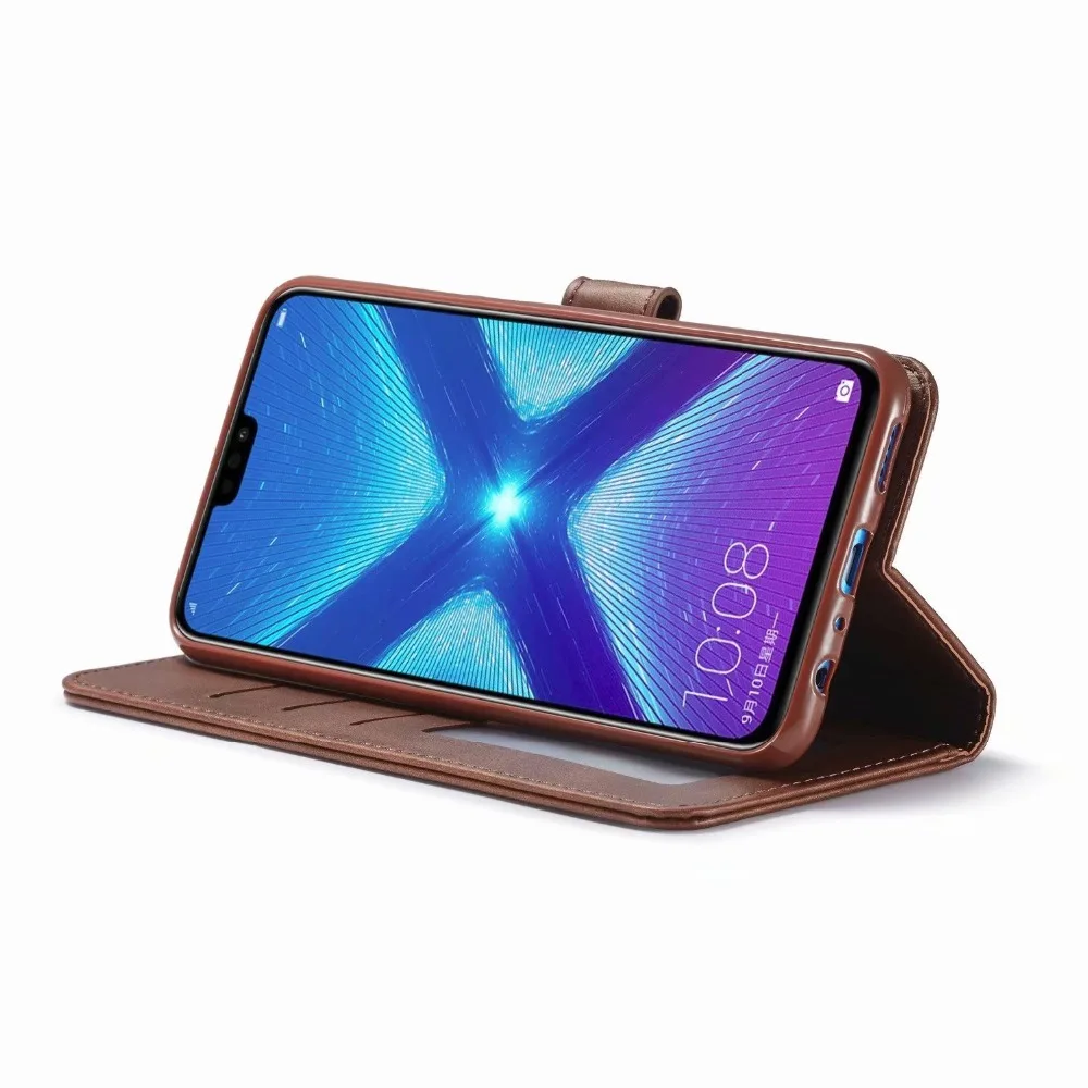 Для huawei Honor 8X Чехол кожаный флип чехол для Мягкий Силиконовый Футляр карт кошелек