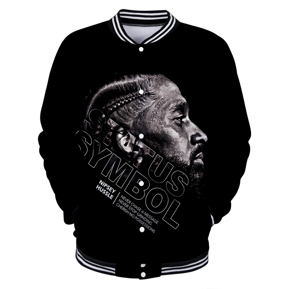 3D Nipsey hussle Baseball uniform new Men/Women spring Casual Harajuku KPOP Baseball Jacket Hip Hop clothes streetwear