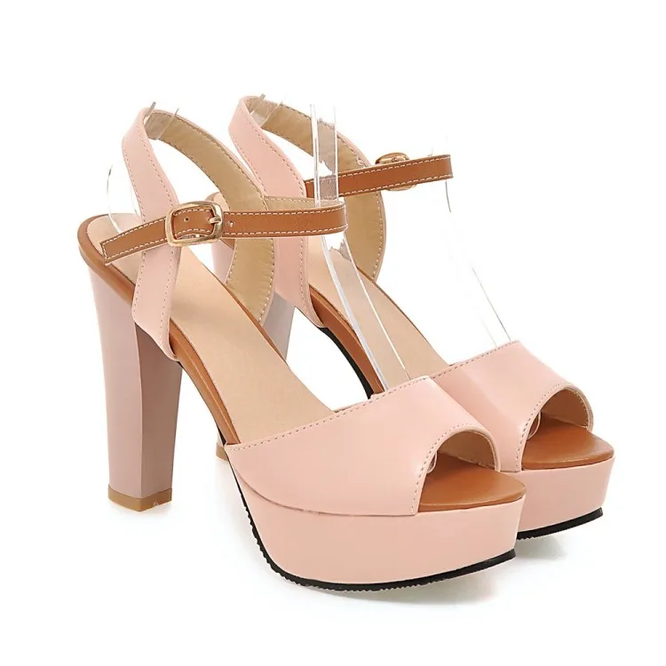 

2017 Real Sale Medium(b,m) Tenis Feminino Sandalias Mujer Big Size 34- 45 Sandals Ladies Lady Shoes High Heel Women Pumps M55
