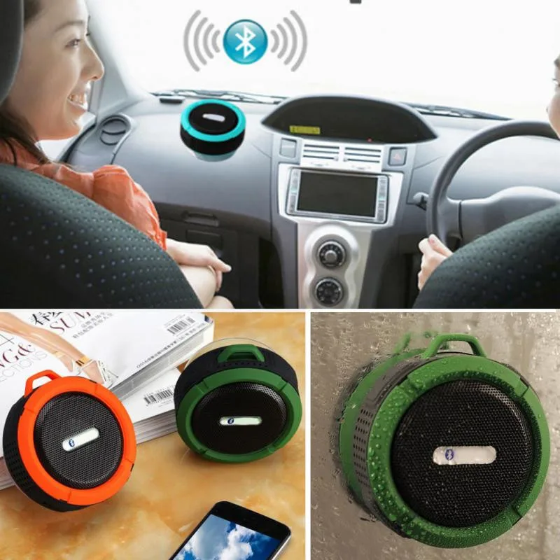 C6 Портативный Беспроводной Bluetooth Динамик звонки громкой связи и присоской