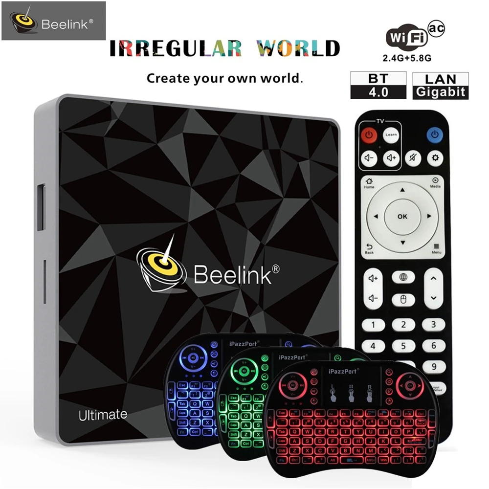 Beelink GT1 Ultimate ТВ коробка Android 7 1 Amlogic S912 Восьмиядерный 3G RAM 32G ROM Smart Декодер каналов