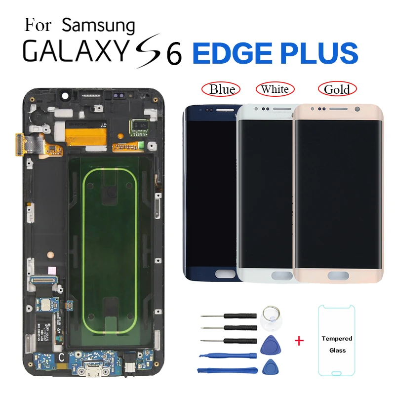 AMOLED для Samsung Galaxy S6 edge + G928F G928 ЖК экран Замена G9280 G928A G928V модуль дисплея|Экраны