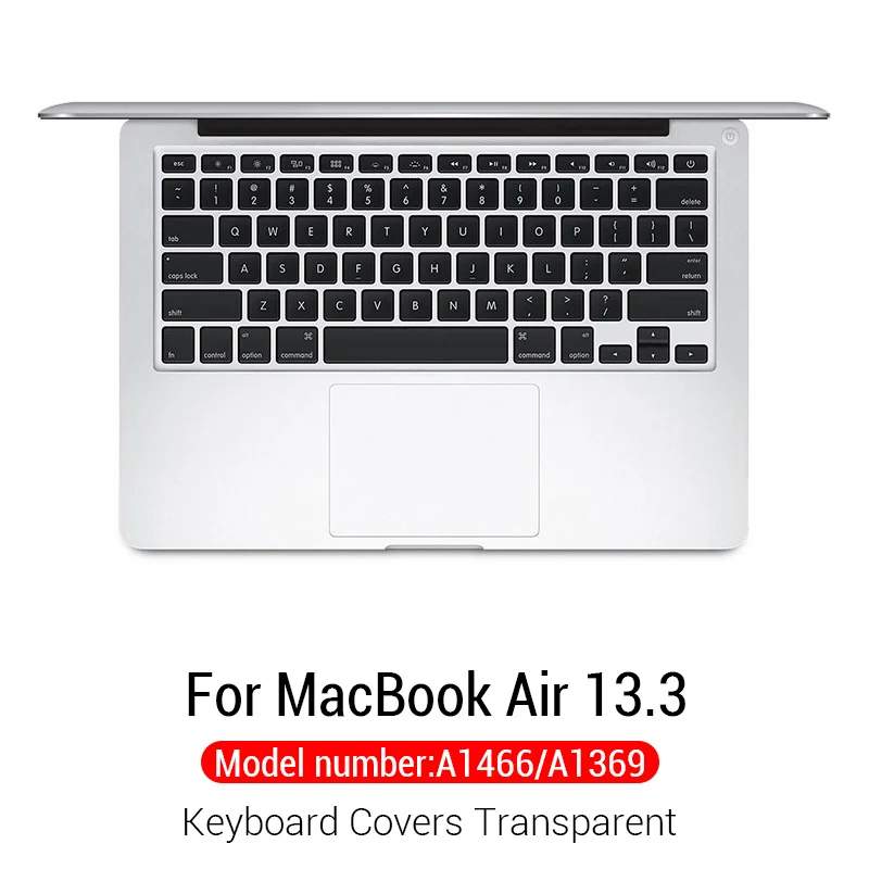 PZOZ силиконовый защитный чехол для клавиатуры для Apple Macbook Pro MAC 15 Air 13 с сенсорной панелью, мягкая клавиатура, прозрачный чехол - Цвет: Model A1466 A1369
