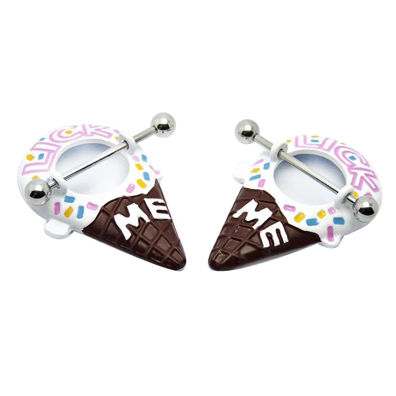 Серьги гвоздики для пирсинга сосков 14 г 1 6 х24 мм пара|body jewellery|piercing 14gcute nipple rings |
