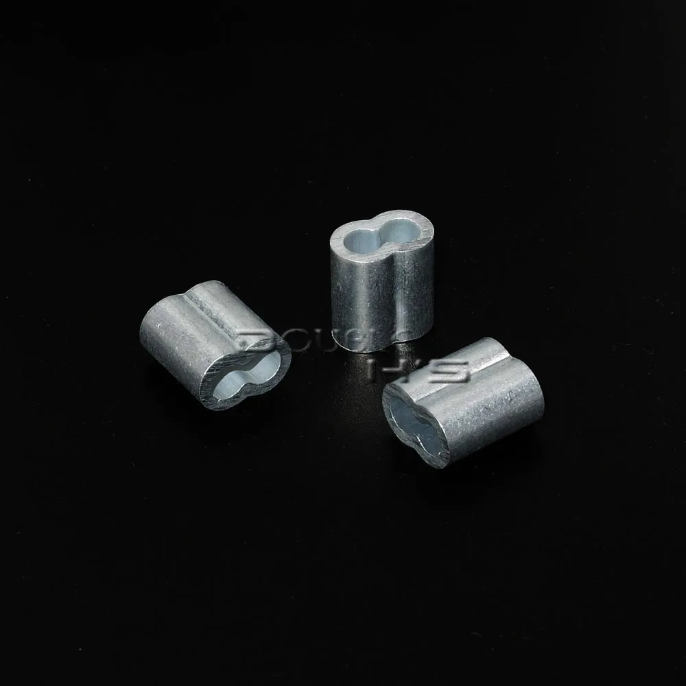 

500pcs/lot 1.2mm Aluminum Cable Crimps Sleeves Rope Clip Fittings Loop Sleeve