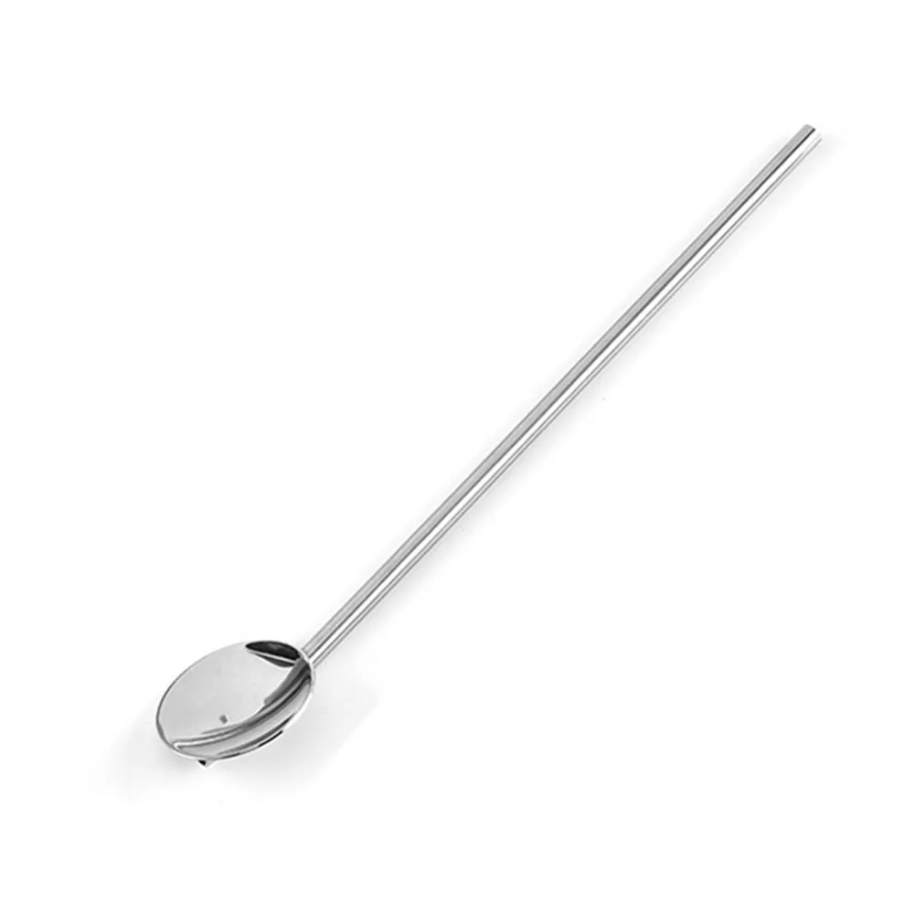 1 PC stainless steel multifunctional Useful Cocktail Mate Stainless Steel Bartender Spoo H5n Straw Spoon Shaped Drinking | Дом и сад