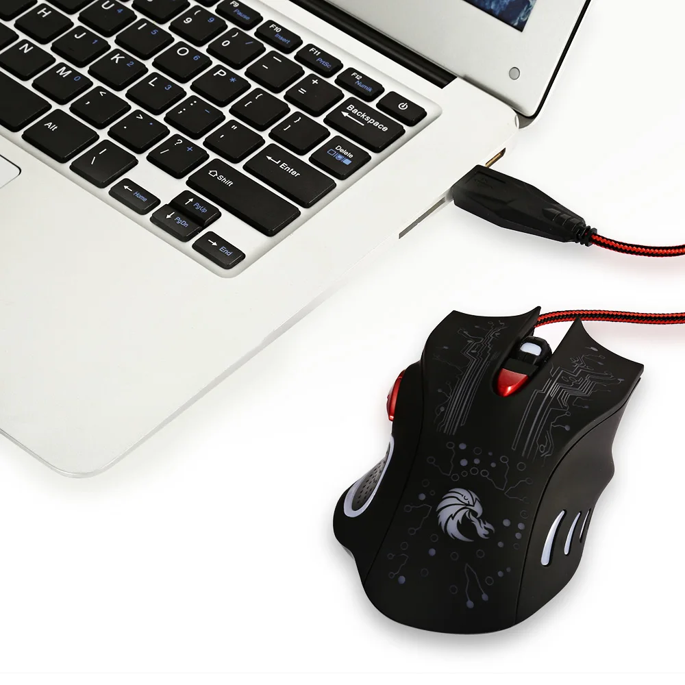 Hxsj H700 5500 Точек на дюйм Профессиональный USB Проводная оптическая мышь с 6 кнопками
