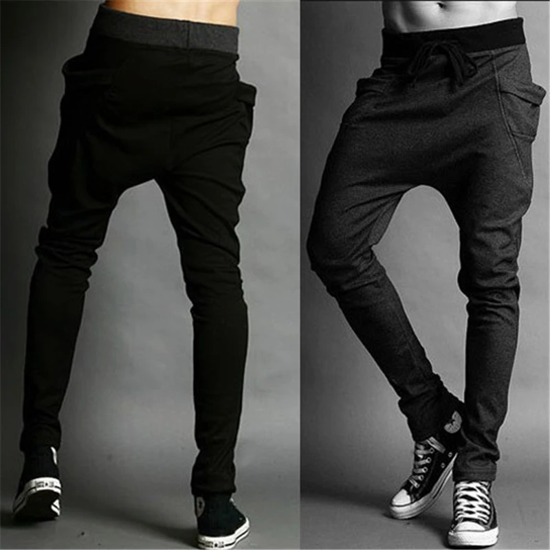 

XingDeng Harem Pants men slim leisure long trousers sport male Men fashion sweat street style pants boys hip hop pants 8 color