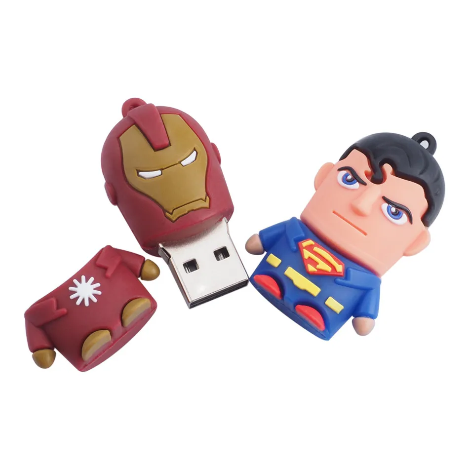 WANSENDA USB флеш накопитель в мультяшном стиле 128 ГБ 64 32 16 8 4 Гб 2 0 дюйма|pendrive batman|pen drive