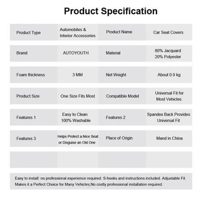 Классика Крышка Сиденье Автомобиля Универсальный Соответствовать Большинству