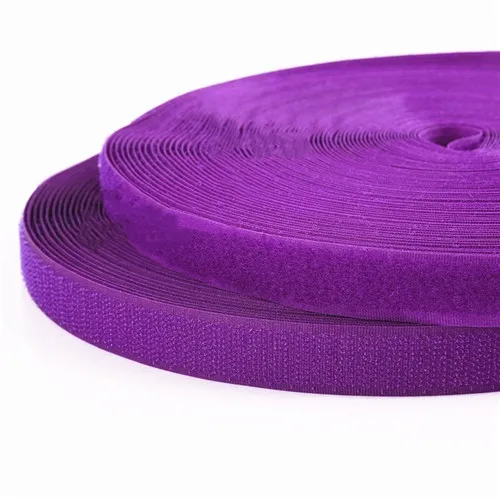 Purple 2 см* 1 м волшебная лента без самостоятельной клейкая крепежная лента DIY полиэстер нейлоновые крючок-Петля Застежка Швейные аксессуары Klittenband без клея - Цвет: Purple