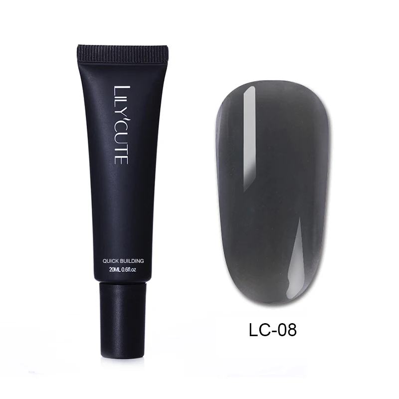 Only LC-08 LILYCUTE поли УФ-гель набор акриловый кристалл лак для ногтей набор лак для быстрого наращивания гель розовый, белый, прозрачный СВЕТОДИОДНЫЙ УФ-набор для ногтей - Цвет: Only LC-08