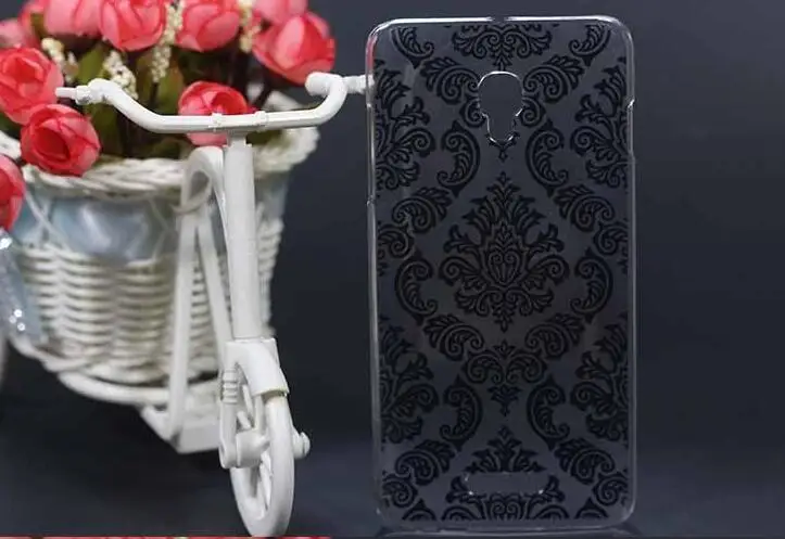 Защитный чехол для Alcatel One Touch Pop Star 3G 5022X 5022D блестящий черно-белый с цветами alcatel 5022