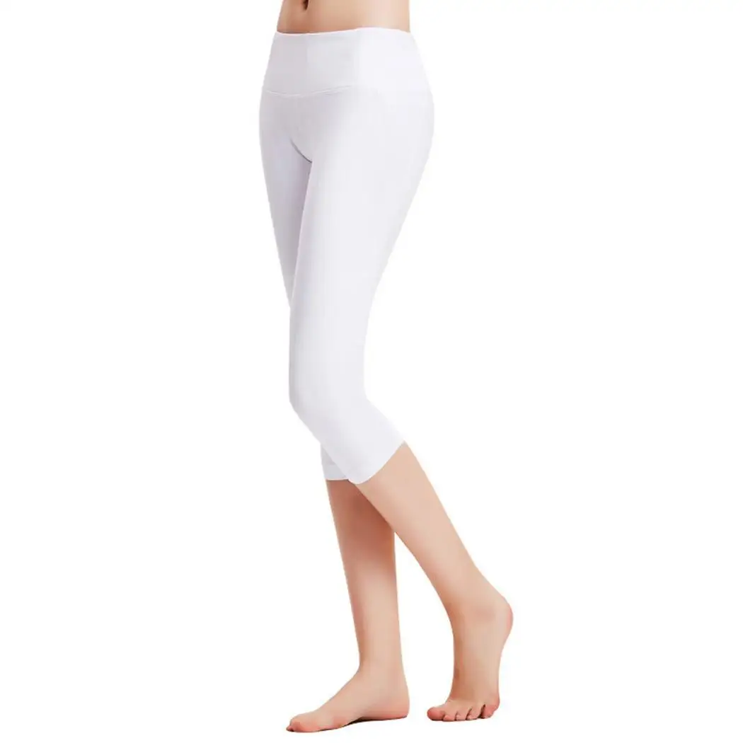 Women Casual Solid Over Knee Fitness Rib Workout Running Yoga Sport Pants Spring Summer Autumn | Спорт и развлечения