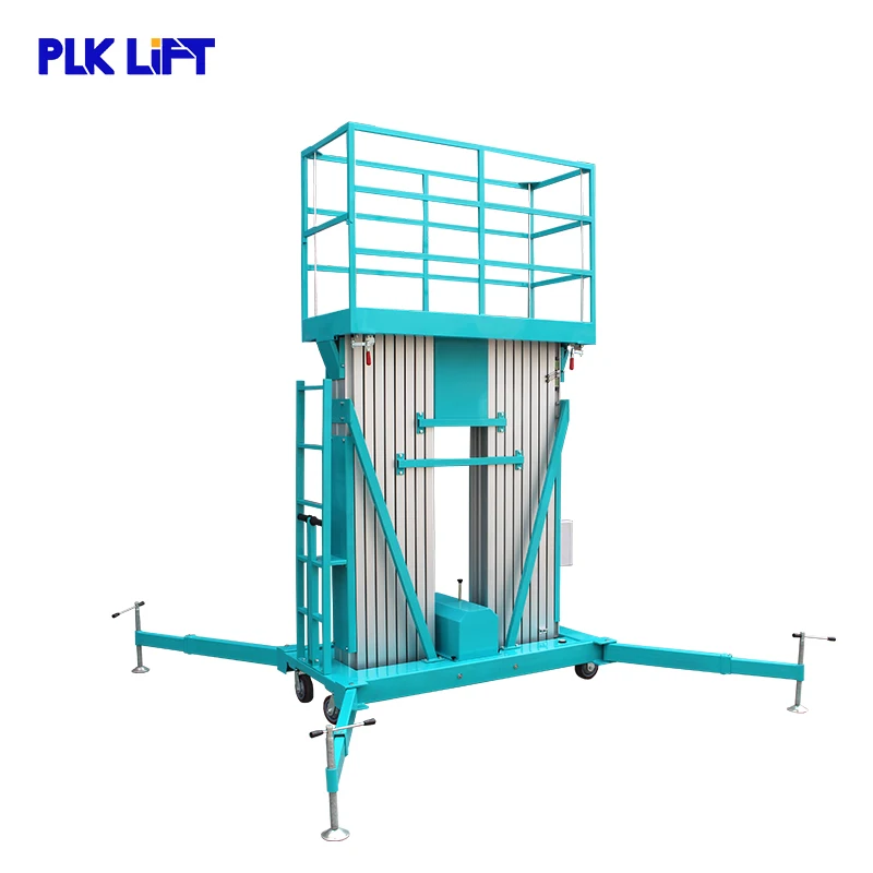 Электрическая гидравлическая воздушная Алюминиевая двухмачтовая подъемная