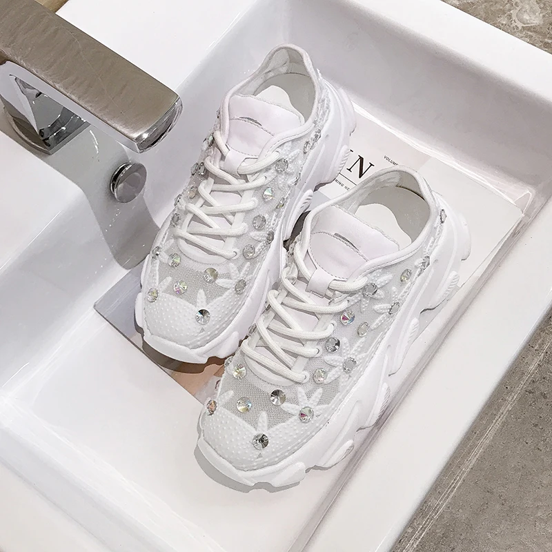 Женские туфли-лодочки Tenis Повседневная дышащая корзина с украшением в виде