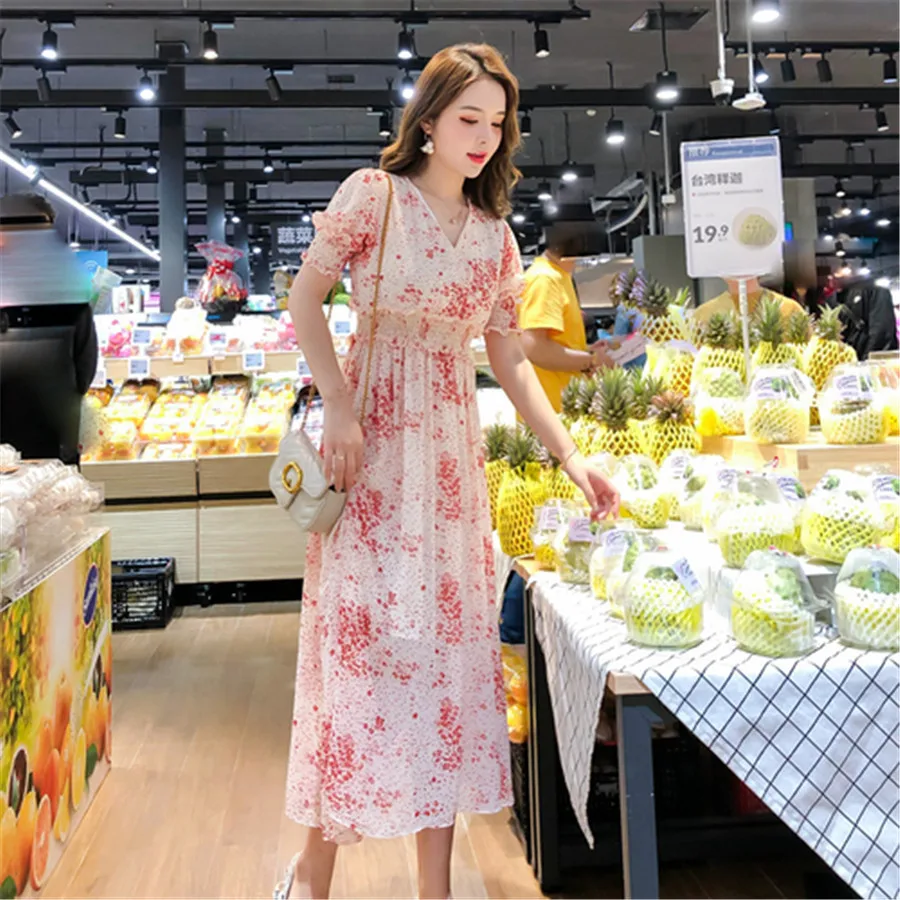 Европейская мода женское платье новое 2019 леопардовое с цветочным рисунком