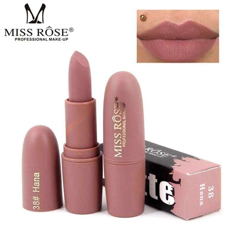 Новая матовая губная помада MISS ROSE Nude 22 цвета сексуальная бархатная водостойкая
