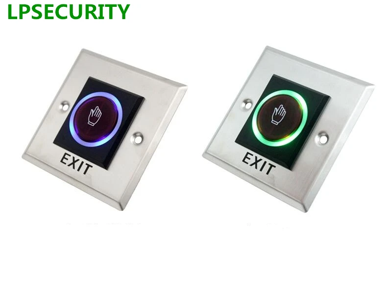 

LPSECURITY NO NC infrared sensor exit button door release no touch palm shape model for gate door access control