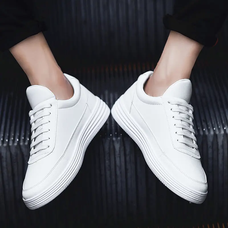 

DBTX Luxury Brand Men Shoes Leather Casual Black Shoes Mens Krasovki Spring Autumn Lace Up Men Tenis Fashion Sneakers 648