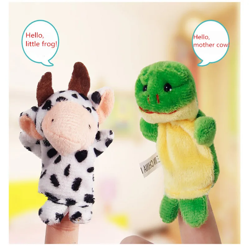 Новинка 10 мини животных театр рот рука кукла плюшевая игрушка детские подарки на