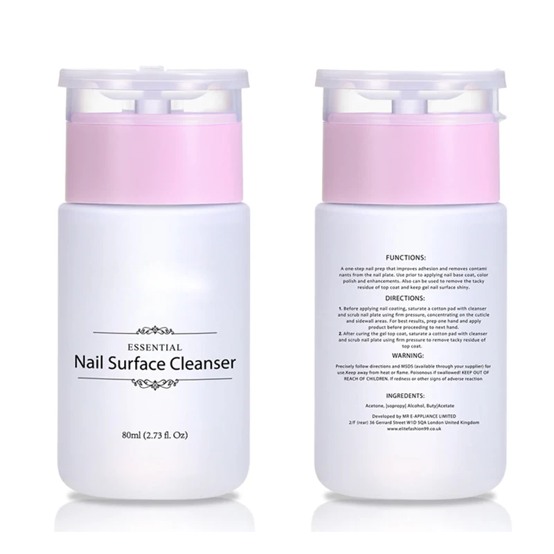 nail cleanser 1 шт. 80 мл средство для поверхностной очистки ногтей Гель-лак для удаления УФ-геля липкий жидкость для усиления блеска эффект очищающее средство для удаления - Цвет: nail cleanser