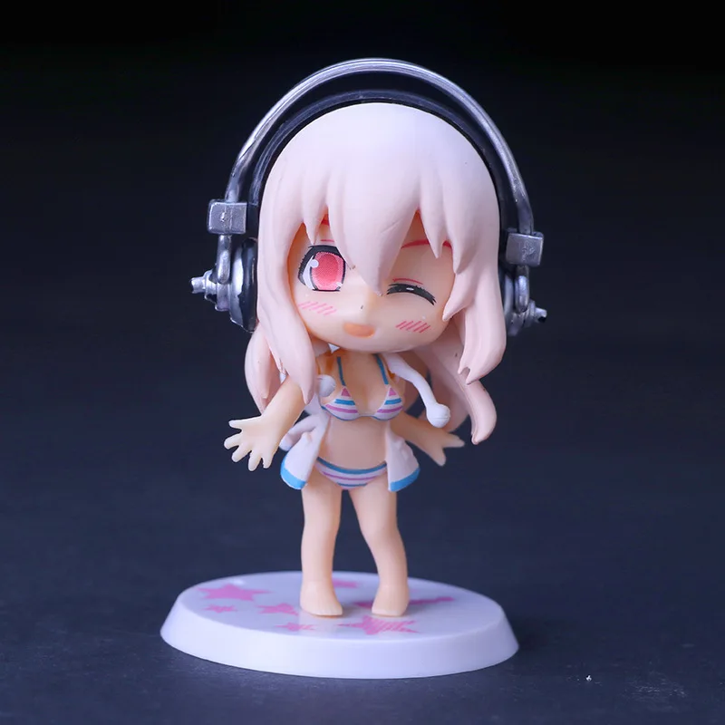 ПВХ 5 стилей Рабочий набор Супер Sonico фигурка Сексуальная игрушечная аниме-модель