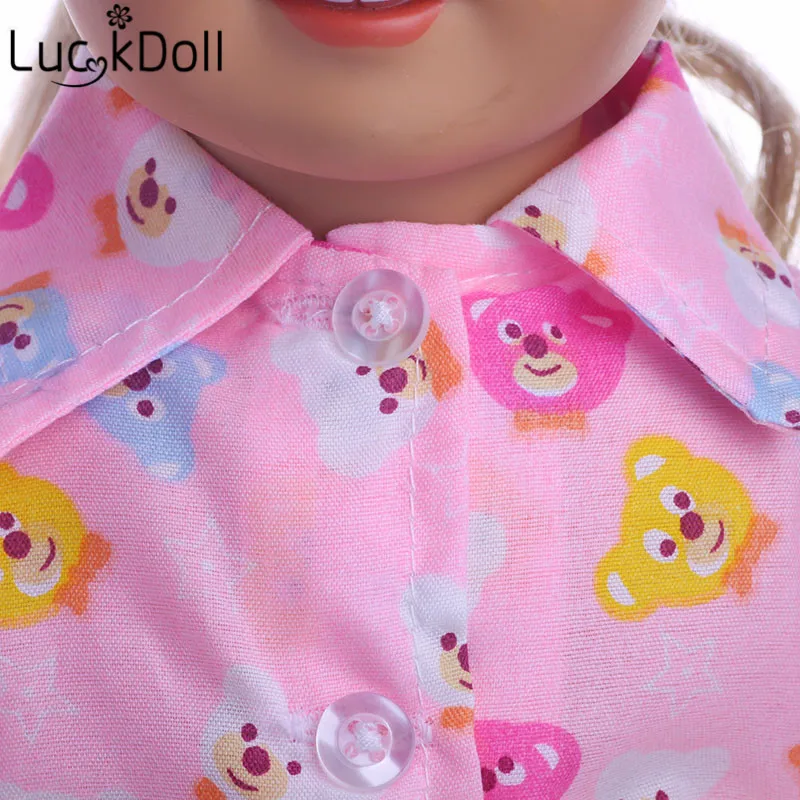 LUCKDOLL много стилей пижамы подходят 18 дюймов Американский 43 см Кукла одежда аксессуары, игрушки для девочек, поколение, подарок на день рождения
