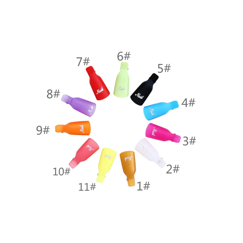 10 шт./компл. Пластиковые Nail Art замочить от колпачок клип УФ гель для снятия лака